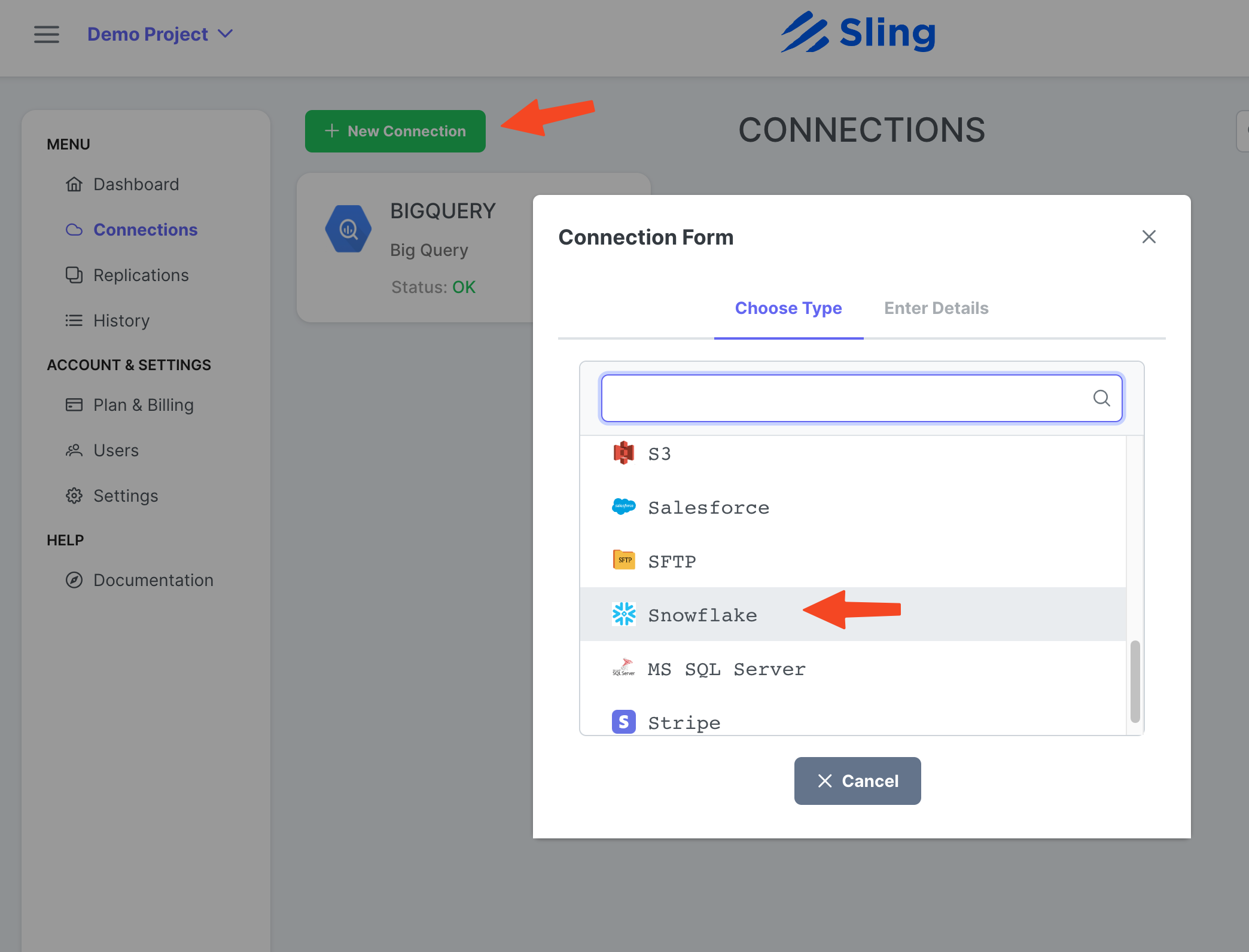 snowflake-connection-step-1